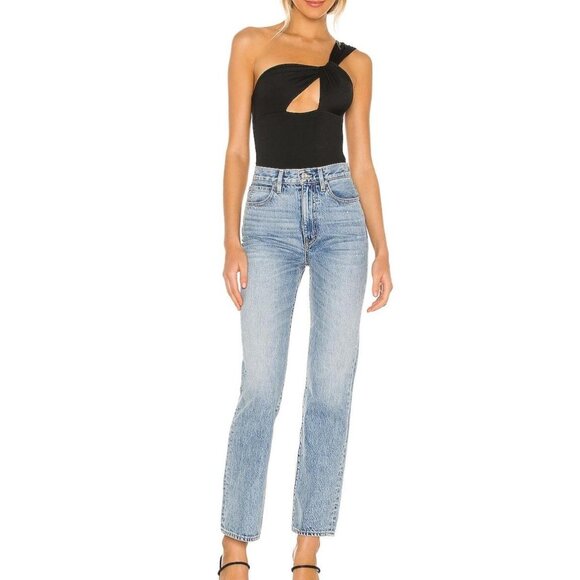 Revolve black asymmetrical one shoulder bodysuit🖤🦪✨ - Picture 5 of 8